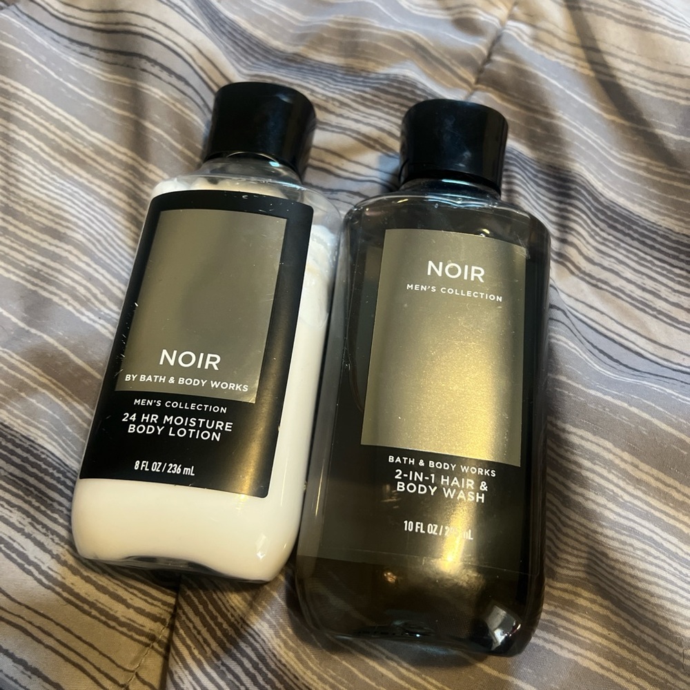 Bath & Body Works Noir Men's Collection Body Wash and Lotion